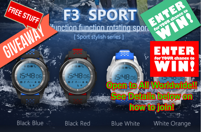 No.1 F3 Smartwatch International Giveaway! - med 1 års batterilevetid