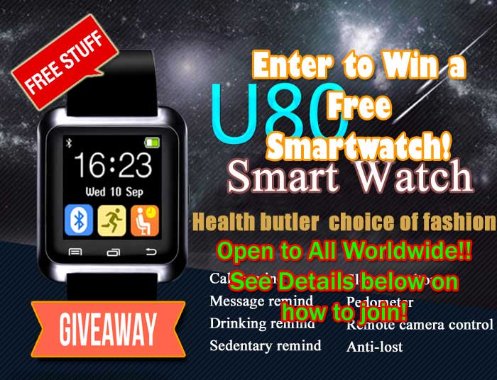 U80 Smartwatch International Giveaway! Gå inn for å vinne!