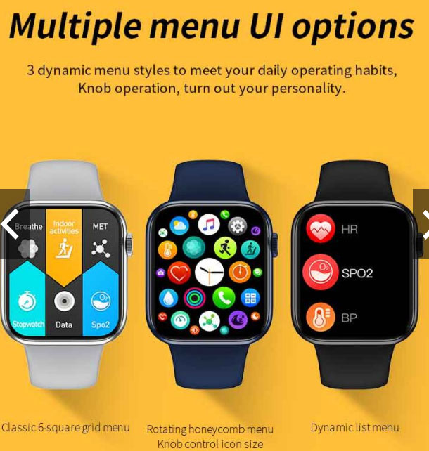 HW16 Smartwatch - Gjennomgang av funksjoner, bred skjerm, delt skjerm