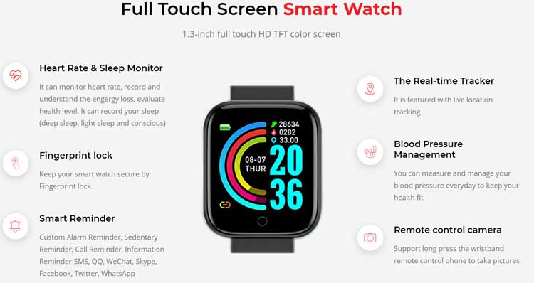 Kaizen-Smart-Watch-funksjoner