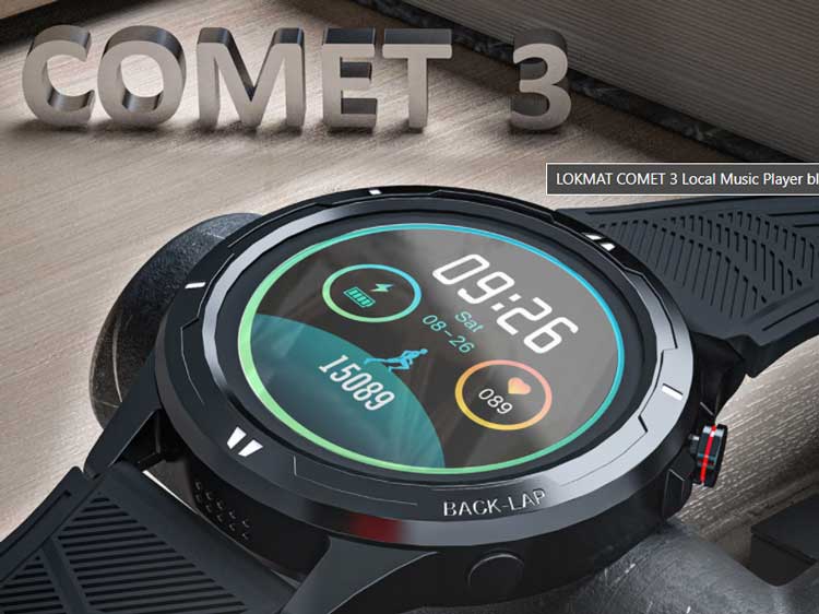 LOKMAT Comet 3 Smartwatch - Gjennomgang av funksjoner, med Bluetooth-samtale, musikkspiller