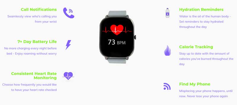 NDUR Smartwatch - Sporty, Trendy - Gjennomgang av funksjoner