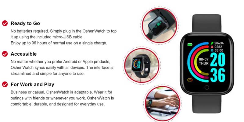 OshenWatch Smartwatch - Gjennomgang av funksjoner - Scam eller Legit? (Oppdatering fra 2021)