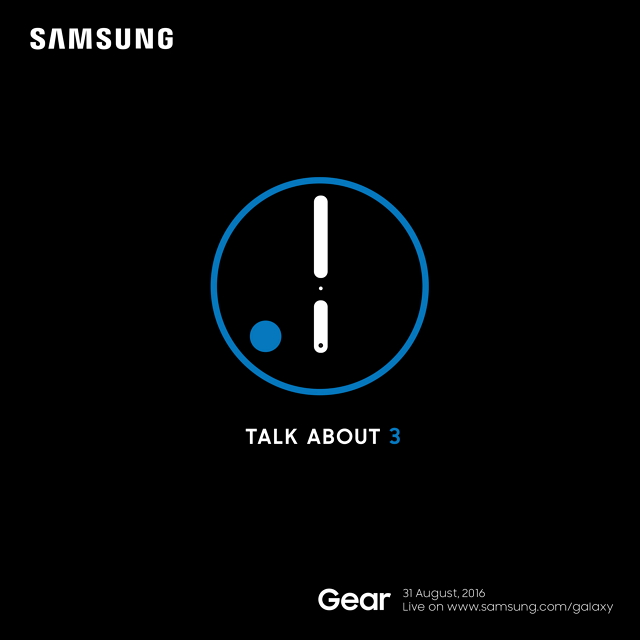 Samsung Gear S3, skal avdukes 31. august 2016