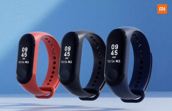 Xiaomi Mi Band 3, etterfulgt av Xiaomi Mi Band 4