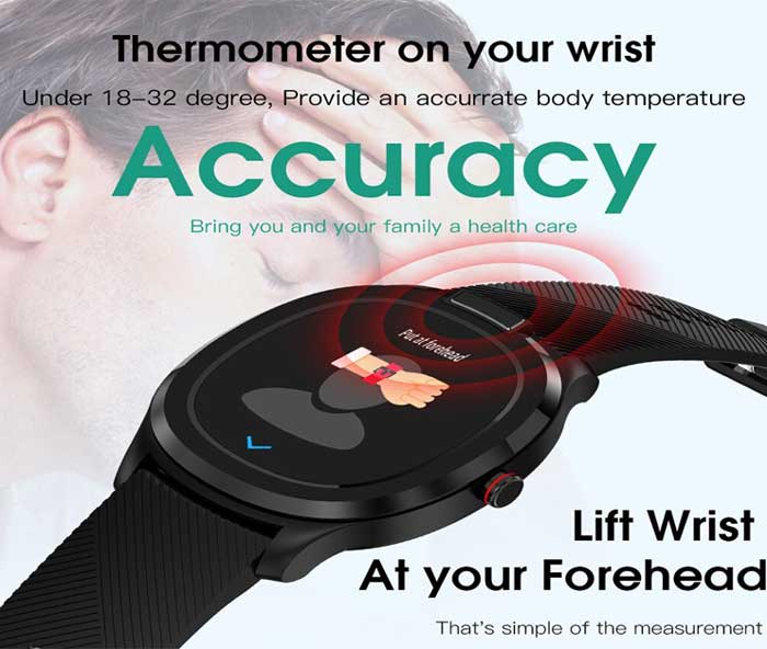 T01 smartklokke med termometer
