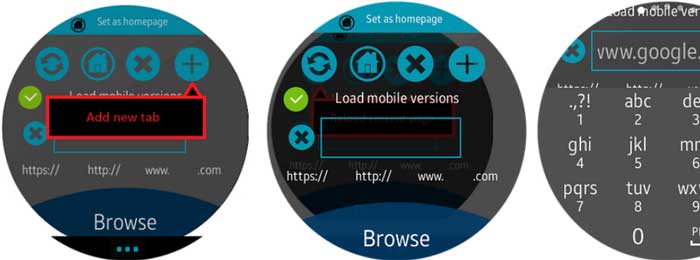 WebBrowser-app for Samsung smartklokker