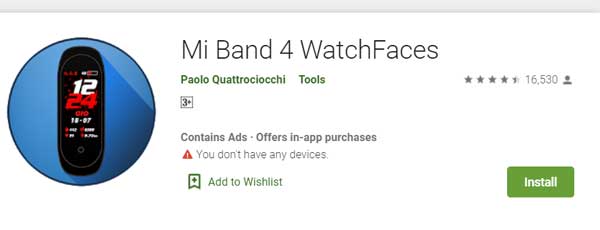 Mi Band 4 Watch Faces av Paolo Quattrociocchi