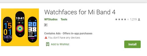 Watch Faces for Mi Band 4 av WFStudios