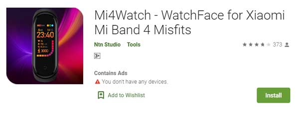 Mi4Watch - WatchFace for Xiaomi Mi Band 4 MisFits av Ntn Studio
