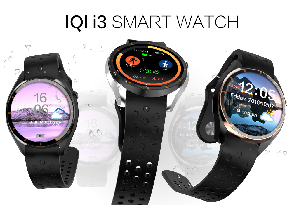 Tynn utvalgte Android iQi i3 Smartwatch kommer snart i oktober