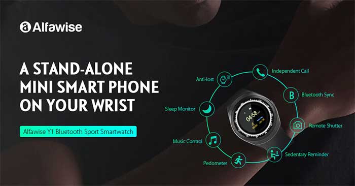 Alfawise Y1 696 Bluetooth Sport Smartwatch - Kupongkode