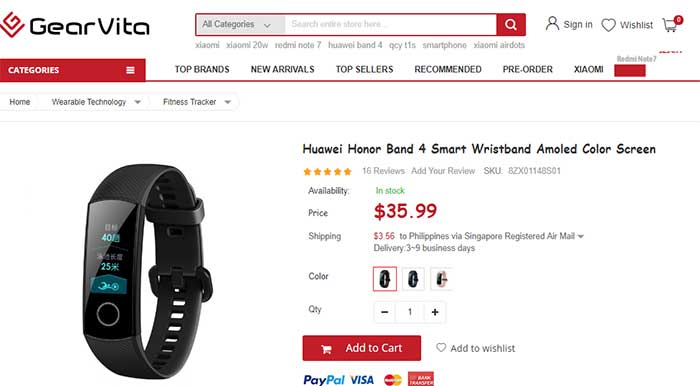 Huawei Honor Band 4 Smart Armbånd - Kupongkode